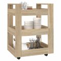 vidaXL Kuchynský vozík dub sonoma 60x45x80 cm spracované drevo