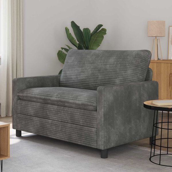 vidaXL Pohovka Svetlosivá 126 x 81 x 87,5 cm Polyester
