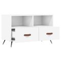 vidaXL TV skrinka biela 80x36x50 cm spracované drevo
