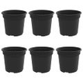 vidaXL Kulatý kvetináč 6 ks Čierna Ø 15 x 12 cm Plast