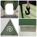 vidaXL Stan pre 3 osoby so strechou Zelená a biela 320 x 320 x 203 cm