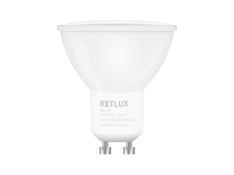Žiarovka LED GU10 5W biela teplá RETLUX REL 37 4ks