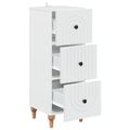 vidaXL Zásuvkový kabinet Biela 33 x 34,5 x 90 cm Kompozitné drevo