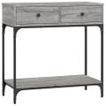 vidaXL Konzolový stolík sivý sonoma 75 x 34,5 x 75 cm kompozitné drevo