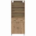 vidaXL Highboard 2 ks Remeselný dub 69,5 x 32,5 x 180 cm