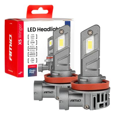 LED žiarovky X5-series WINGER H8 H9 H11 6000K max 50W AMIO-03947