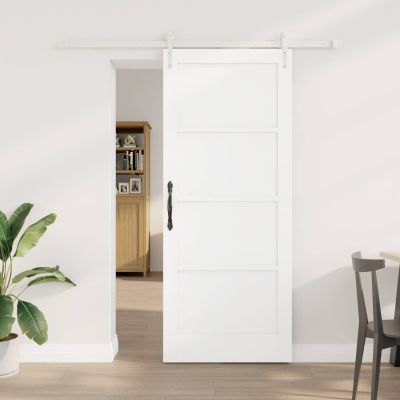 vidaXL Posuvné dvere ORKDAL Biela 83 x 202 cm Borovicový masív