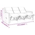 vidaXL 3-miestne sklápacie kreslo vínovo-červené umelá koža