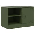 vidaXL TV skrinky 2 ks olivovo-zelené 67x39x44 cm oceľ