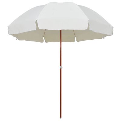 vidaXL Záhradný slnečník, oceľová tyč 300 cm, pieskový