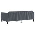 vidaXL Denná posteľ tmavosivá 90x200 cm zamat