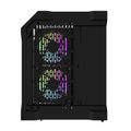 Počítačová skriňa Darflash FT350 + 5 ventilátorov aRGB (čierna)