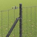 vidaXL Európsky plot s hrotmi 10 x 1,5 m PVC potiahnutá oceľ Sivá
