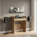 vidaXL DJ stôl Dub artisan 102 x 45 x 102 cm Kompozitné drevo