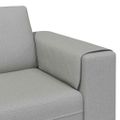 vidaXL Pohovka do obývačky Oblá šedá 250 x 77 x 76 cm Polyester