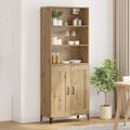vidaXL Highboard 2 ks dub artisan 69,5 x 34 x 180 cm Kompozitné drevo
