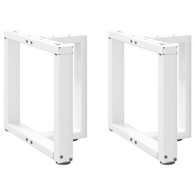 vidaXL Nohy konferenčného stolíka v tvare T, 2 ks, biele, 50x25x(42-43) cm, oceľové