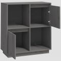 vidaXL Komoda sivá 74x35x80 cm borovicový masív
