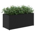 vidaXL Záhradné kvetináče 2 nádoby 2 ks čierne 72x30x32 cm polyratan