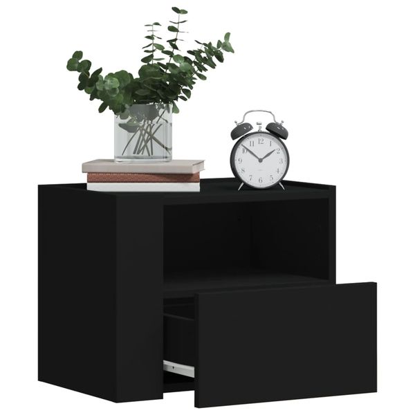 vidaXL Nástenné nočné stolíky 2 ks čierne 45x30x35 cm