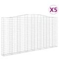 vidaXL Oblúkový gabionový kôš 5 ks 400x30x200/220cm pozinkované železo