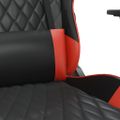vidaXL Herná stolička s podnožkou čierna a červená umelá koža