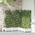 vidaXL Záhradný kvetináč 5 ks Biela 120 x 120 x 125,5 cm PP
