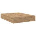 vidaXL Rám postele s úložným prostorem s dverami Remeselný dub 140 cm