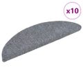 vidaXL Nášľapy na schody 10 ks bledosivé 56x17x3 cm vpichovaná textília