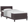 vidaXL Posteľ s pružinovým rámom Tmavohnedá 200 x 90 cm látka