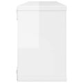 vidaXL Nástenné police 6 ks, lesklé biele 60x15x23cm, kompozitné drevo
