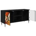 vidaXL TV skrinka GENNEP 102 x 33 x 51 cm Čierny dub Kompozitné drevo