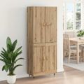 vidaXL Highboard Remeselný dub 69,5 x 34 x 180 cm Kompozitné drevo