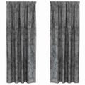 vidaXL Sametové závesy 2 ks Sivá 245 x 140 cm Zamat