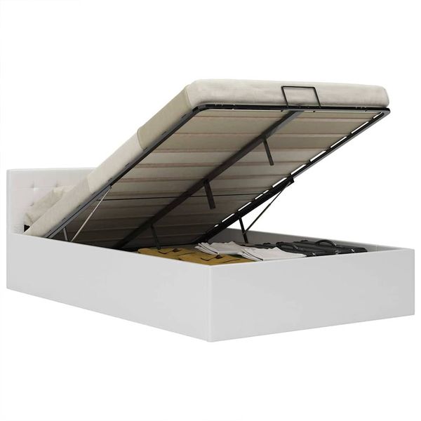 vidaXL Hydraulický posteľný rám+úložný priestor, umelá koža 120x200 cm
