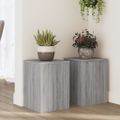 vidaXL Stojany na rastliny 2 ks sivé sonoma 25x25x35 cm kompoz. drevo