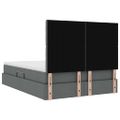 vidaXL Postel s úložným prostorem a matrací Tmavo šedá 140 x 190 cm