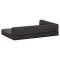 vidaXL Ergonomický matrac pre psa 60x42 cm ľanový vzhľad flís čierny