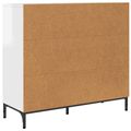 vidaXL Servírovacia skriňa Vysoký lesk bielej 89,5 x 33 x 82 cm