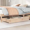 vidaXL Zásuvky pod posteľ s kolieskami 2 ks 90x55x17 cm mas. borovica