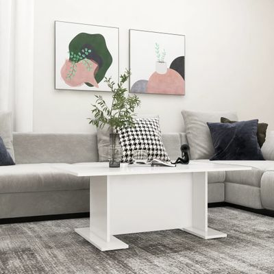 vidaXL Konferenčný stolík, biely 103,5x60x40 cm, kompozitné drevo