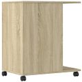 vidaXL Stojan na tlačiareň s kolieskami dub sonoma 60x40x68,5 cm