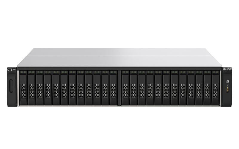 QNAP TS-h2490FU-7302P-64G (AMD EPYC, ZFS, 64GB ECC RAM, 24x 2,5'' U.2, 2x 2,5GbE, 4x 25Gb SFP28)