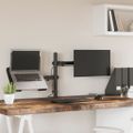 vidaXL Držiak monitora čierny oceľový VESA 75/100 mm