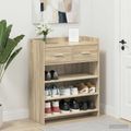 vidaXL Skriňa na topánky 73,5 x 36 x 92 cm Kompozitné drevo Dub sonoma
