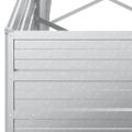 vidaXL Vyvýšený záhradný záhon 320x80x45cm pozinkovaná oceľ strieborný