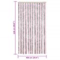 vidaXL Záves proti hmyzu, strieborno sivo ružový 100x220 cm, ženilka