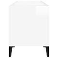 vidaXL Skrinka na platne lesklá biela 74,5x38x48 cm kompozitné drevo