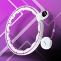 Súprava masážna hula hoop so závažím HHM17 a zoštíhľujúceho pásu BR163 biela/fialová