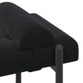 vidaXL Lavica s gombíkmi a vankúšmi Čierna 110 x 40 x 46 cm Zamat